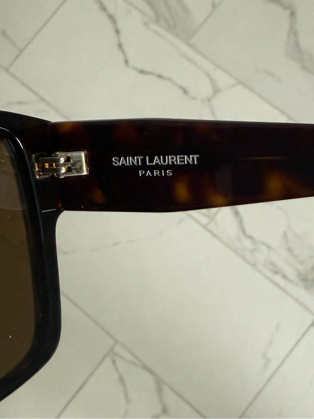 Saint Laurent Square Women's Sunglasses - Classic UV Protection. Tortoise - Picture 5 of 9